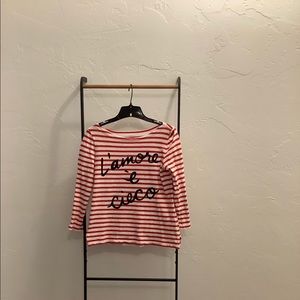 Red & white striped tee